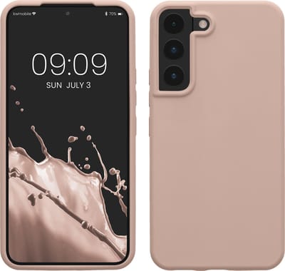 kwmobile telefoonhoesje geschikt voor Samsung Galaxy S22 - Hoesje met siliconen coating - Smartphone case in oudroze