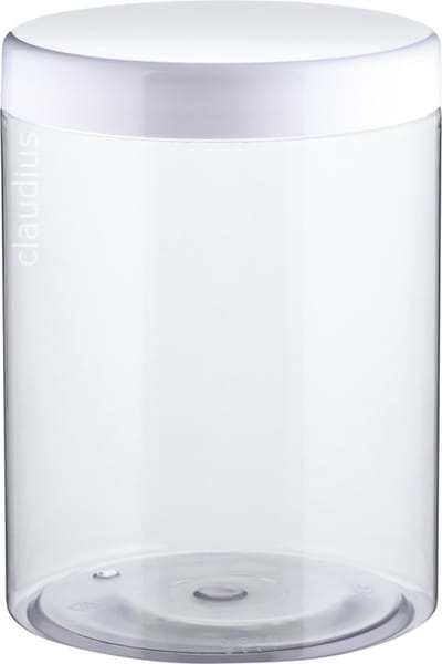 Lege Plastic Pot - 1 liter - PET - Transparant met witte deksel - set van 10 stuks - navulbaar - leeg
