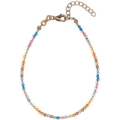 ALISIA AL4934-ORO GOLD-PLATED ARMBAND MET GEKLEURDE KRALEN 1 STUK