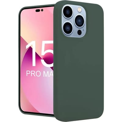 ShieldCase telefoonhoesje geschikt voor Apple iPhone 15 Pro Max siliconen hoesje - optimale bescherming - backcover - donkergroen