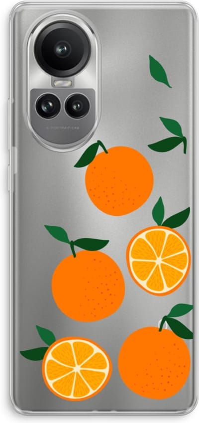 Case Company® - Hoesje geschikt voor Oppo Reno 10 Pro hoesje - Will you be my clementine - Soft Cover Telefoonhoesje - Bescherming aan alle Kanten en Schermrand