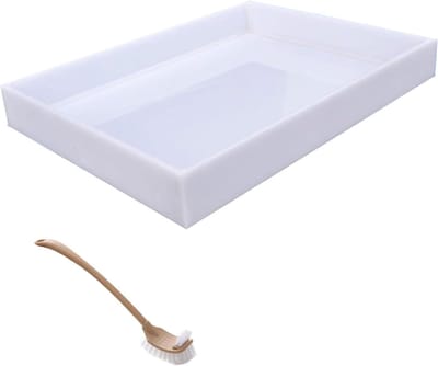 Water Opvangbak - Lekbak Condens - Apparatuur Beschermen - Verstevigd PP Materiaal - 50x30cm - Grijs