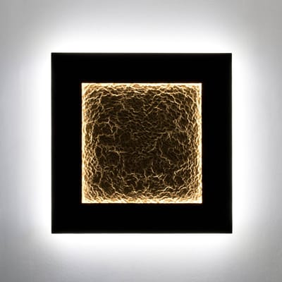 Holländer Plenilunio Eclipse LED wandlamp, bruin/goudkleurig, 80 cm