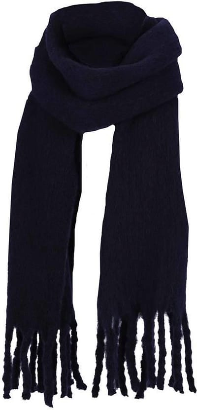 Winter Sjaal Blauw Effen Sjaal Blauw Dames Sjaal Blauw