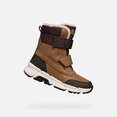 GEOX FLEXYPER PLUS ABX JONGENS - TABAK/ZWARTE KOP - Maat 36