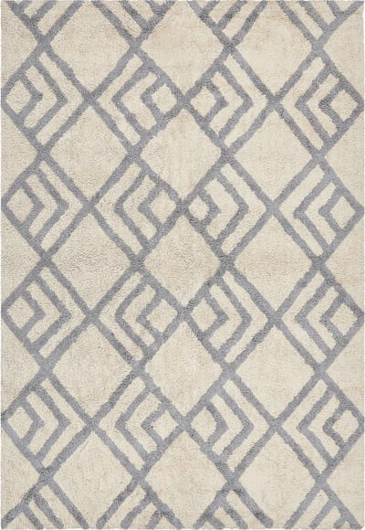 NEVSEHIR - Laagpolig vloerkleed - Lichtbeige - 140 x 200 cm - Katoen
