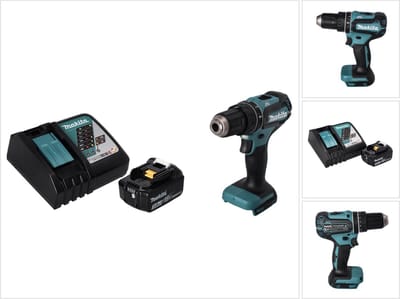 Makita DHP 485 RF1 accu-klopboormachine 18 V 50 Nm borstelloos + 1x accu 3,0 Ah + oplader