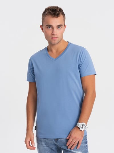 OMBRE T-shirt - Regular Fit - Katoen - Korte Mouw Blauw 3XL