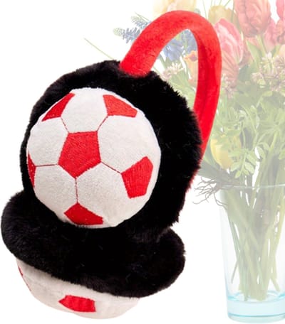 Livano Voetbal Oorverwarmers - Winter Earmuffs - Oorwarmers - Ear Warmers - Dames & Heren - Volwassenen - Wit