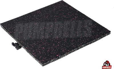 PUMPBELLS gerecyclede sportvloer - 4 stuks 50 x 50 x 2,5cm - Fitnessmat - Rubber mat - Yoga mat - Sport mat - Incl. Bevestigingsonderdelen