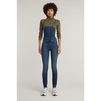 G-Star Lynn High Waist Skinny Overall Dk Aged Size: W25 | Jumpsuits Outlet | Dames | Blauw
