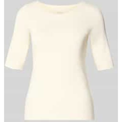 T-shirt met ronde hals en 1/2-mouwen