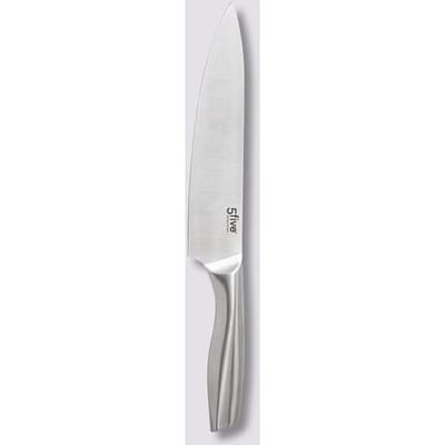 5Five Precision - groente en vlees snijmes/koksmes - 1x stuks - RVS - zilver - 34 x 3 cm - keukenmes - luxe kwaliteit