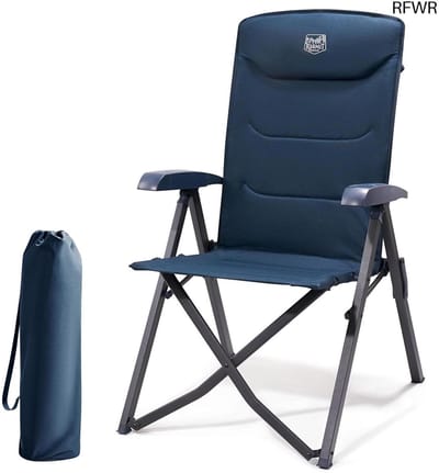 Opvouwbare campingstoel voor volwassenen - Extra groot formaat, 4-stand verstelbare rugleuning, draagbaar tot 151 kg - Set van 1