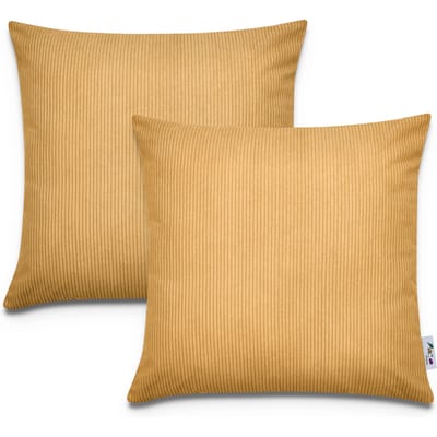 Kussensloop Chino geel 45x45 cm, 2 stuks