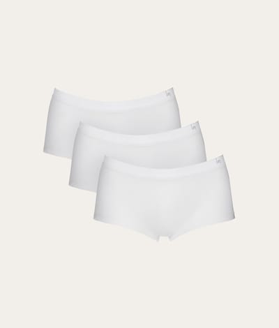 Undiemeister Hipster Dames 3-pack Korte Pijpjes Slim Fit Platte Naden Tencel - Chalk White (Wit) - Maat S