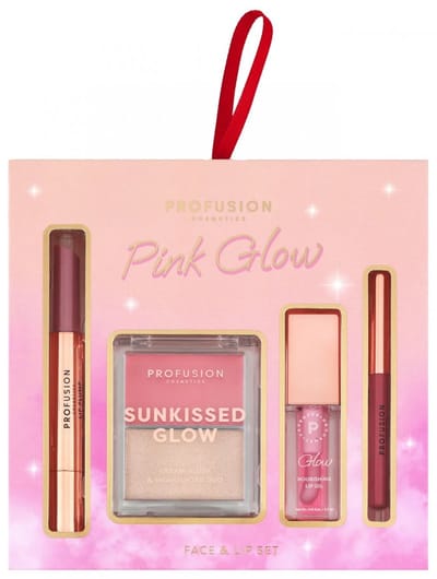 Profusion Cosmetics Pink Glow Gezicht- en Lippenset