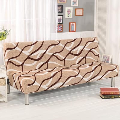 Diverse Prints Bankbedovertrek Zonder Armleuning Opvouwbare Futonhoezen Moderne Armloze Bankovertrek Voor Woonkamer Huis Bankovertrek Z Size 150-185 cm