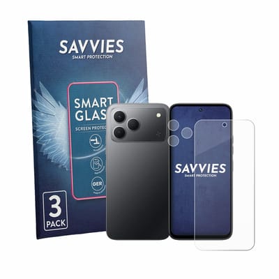 3 Stuks Savvies Screenprotector - geschikt voor Tecno Spark 50 4G (Voor+Camera) - beschermfolie glas transparant