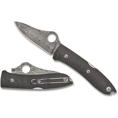 Spyderco Zakmes SpyOpera Carbon Fiber Damasteel PE Sprint Run
