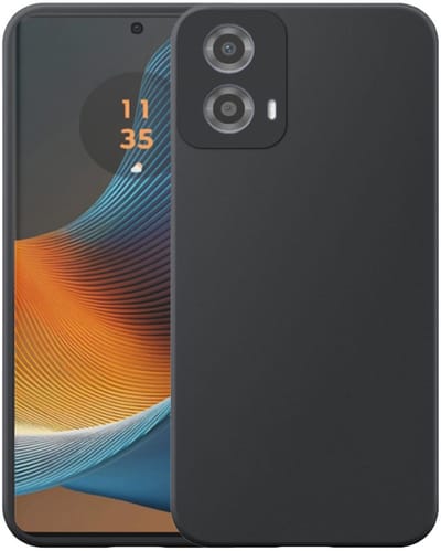 Geschikt voor Motorola Edge 50 Fusion Telefoonhoesje Flexibel Siliconen TPU hoesje - Flexible Back Cover Case Siliconen TPU - Zwart - Smartphonica geschikt voor Motorola Edge 50 Fusion