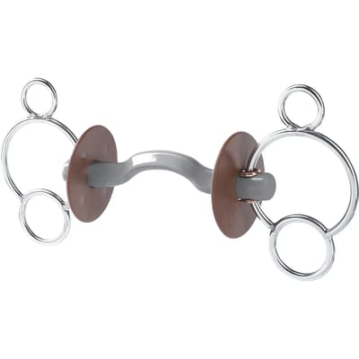 Mors 3 of 4 ringen voor paard met tongopening, zacht Beris Konnex