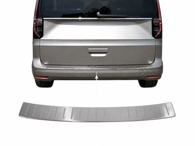 Achterbumper Beschermer geschikt voor Volkswagen Caddy Cargo & Life 2021-2026 | Zilver RVS.