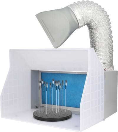 Fengda Compactere en draagbare airbrush-spuitcabine-spuitbox met zuigkanaal BD-513 met krokodillenklemmen en LED-licht