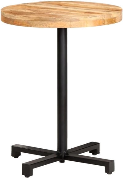 Ronde Tafel - Bistrotafel Balkontafel - Kleine Ruimtes - Massief Mangohout - Ø60 x 75 cm - Bruin