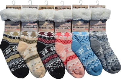 Huissokken-anti slip- 1 maat-beige
