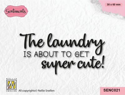 Nellie Snellen Clear Stamp Super Cute Laundry