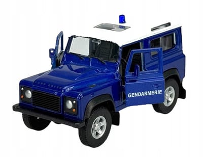 Welly Land Rover Defender Gendarmerie Politie Modelauto 1:34 Blauw