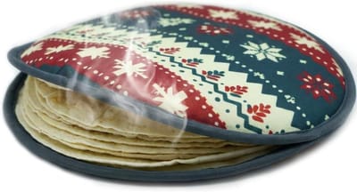 Tortilla Warmer Pouch - Brood Verwarmer - Warme Tortillas Serveren - Thermisch Geïsoleerde Stof - 30 cm - Groen