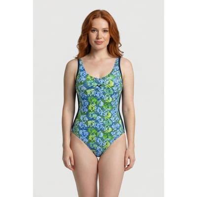 Arena Women's Bodylift Chiara Swimsuit Wing B Navy-soft Green Mult Größe: 38 | Badeanzüge Outlet | Damen | Grün