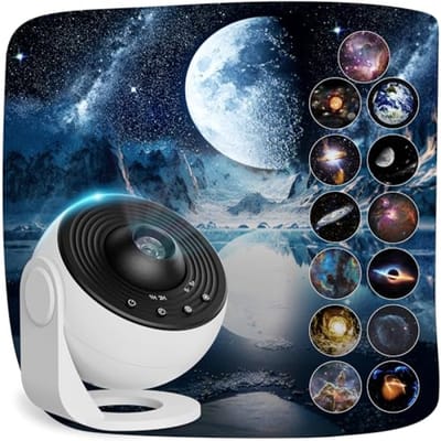 Upgrade sterrenhemelprojector, Galaxy projectorlamp met 13 planeetschijven, LED-sterrenhemel met timer, planetariumprojector voor kamerdecoratie, voor kinderen en volwassenen