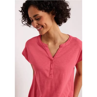 Shirt met losse schouders en gespleten hals