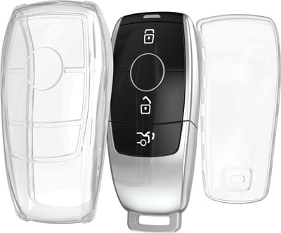 kwmobile autosleutel hoesje geschikt voor Mercedes Benz Smart Key autosleutel (alleen Keyless) - Autosleutel behuizing van TPU - Transparant in transparant