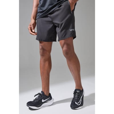 Men's Active Stretch Woven Regular Fit 7inch Gym Short | Black | Size XS