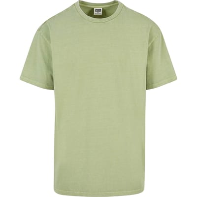 Urban Classics - Heavy Oversized Acid Wash Heren T-shirt - M - Groen