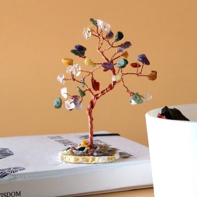 Edelsteenboom op Agaatbasis - Multi Stenen