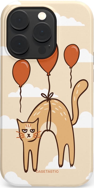 Casetastic Hoesje Geschikt voor Apple iPhone 14 Pro Magsafe - Stijlvolle Beschermende Duo-layer Case - Kattenfeest Ballonnen