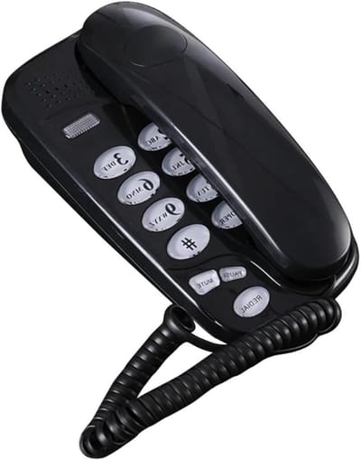 Vaste Telefoon - Huistelefoon Snoer - Betrouwbare Communicatie - Eenvoudige Installatie - 1 kg - Zwart
