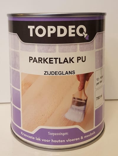Topdeq Parketlak PU - Transparant - Blank - Zijdeglans - 750ml