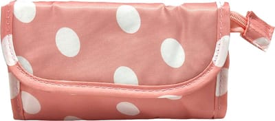 Rojafit Make-up Tasje met Spiegel - Pink Dots - Afmeting: 17 x 5 x 10 cm.