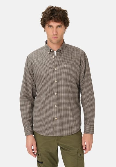 camel active Overhemd met lange mouwen met borstzak - Maat menswear-5XL - Olijfgroen