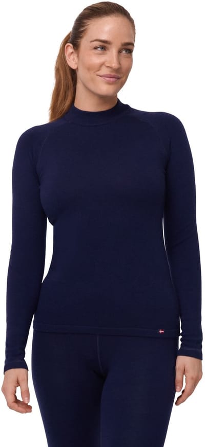 DANISH ENDURANCE Merino Wol Thermoshirt Vrouwen - voor Extreme Kou - Donker Marine - Maat L
