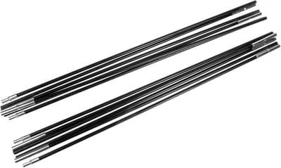 Vervangingsset Tentstokken - Glasvezel Steunstangen - Kamperen Buiten - 7 Secties Per Stok - 326x0.7cm - Zilver Zwart