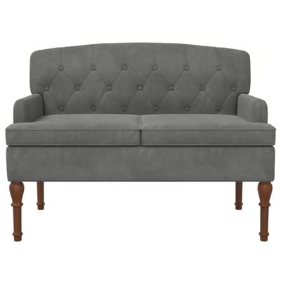 vidaXL - Lovingseat - met - knoopge - tuft - Donkergrijs - 111 - x - 65 - x - 79 - cm
