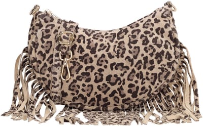 Charm London Elisa Schoudertas - Crossbody - Suède - Leer - Tas - Leren Dames Tas - Luipaard