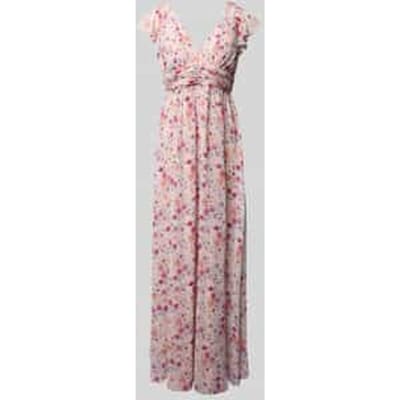 Maxi-jurk met volants en tailleband